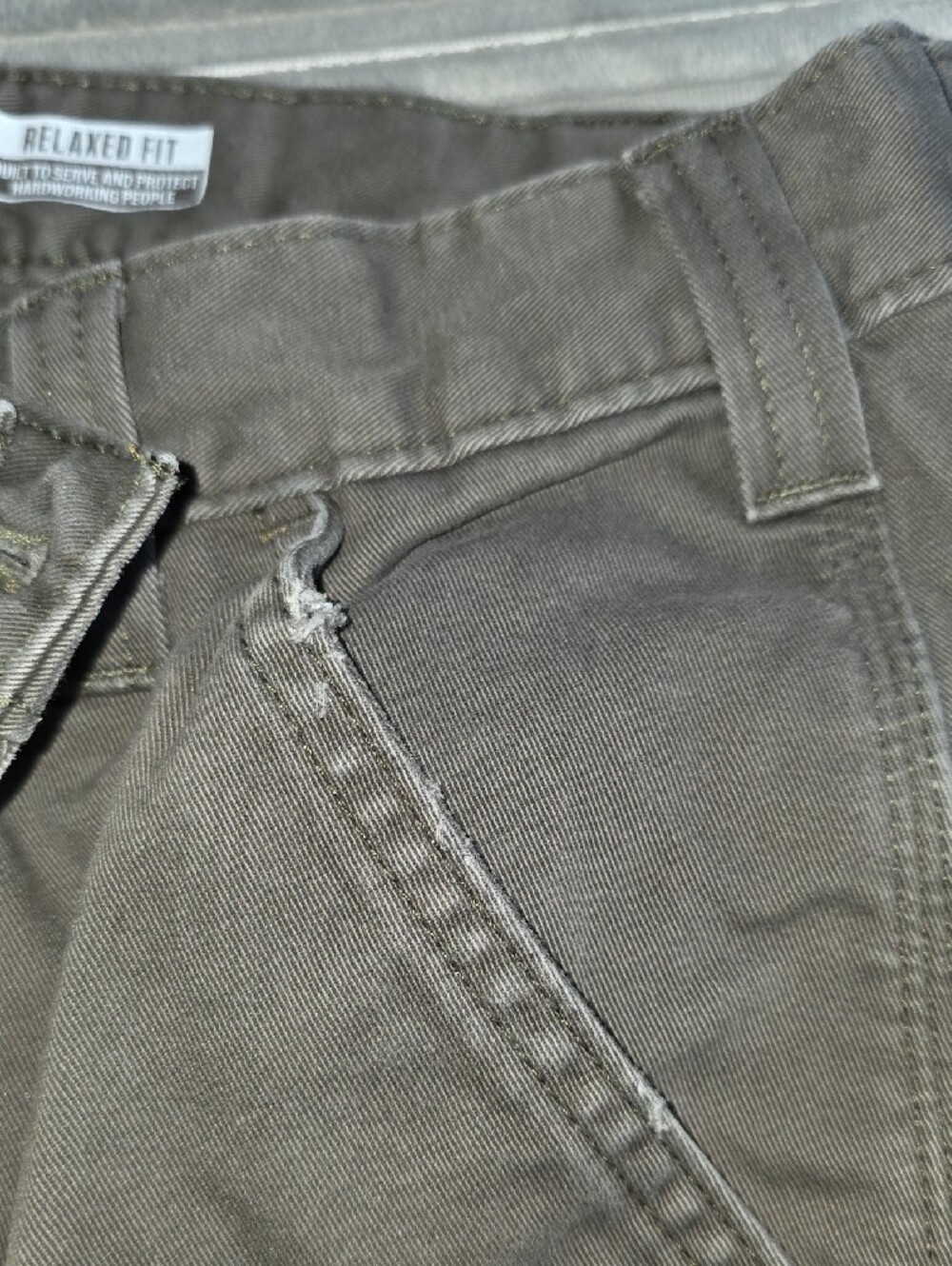 Carhartt Men's Cargo Pants Green Brown Workwear - Picture 7 of 8